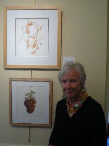 Joan Keesey with Buckeye Painting at Filoli