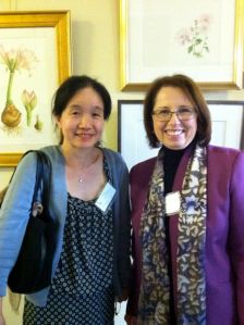 Mitsuko Schultz (L) and Clara Josephs (R) at the Filoli Artist Reception, image © 2012, Jerry Josephs