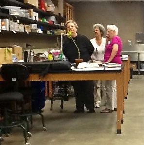 BAGSC 1 Jesselyn Cyr, Norma Sarkin and Leslie Walker in Margaret's class at the Huntington.