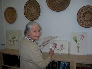 Anne-Marie Anne-Marie Evans reviewing students' work.
