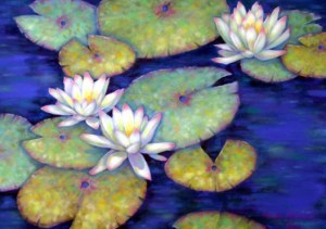 "Waterlily Garden," pastel by Morgan Alexandra Kari, © 2013.
