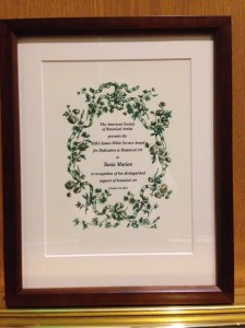 Tania Marien's James White Award