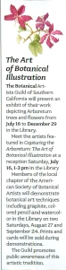 This notice of the Art Show appeared in the latest issue of the Arboretum Newsletter. Artwork by Diane Daly, © 2016, all rights reserved.