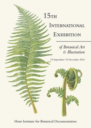 Cover of the Hunt 15th International Exhibition Catalog. Cover art: Soft Tree Fern, Dicksonia antarctica [Dicksonia antarctica Labillardière, Dicksoniaceae], watercolor on paper by Laurie Andrews (1936–), 2008, 76.5 × 56.5 cm, HI Art accession no. 8078, reproduced by permission of the artist.