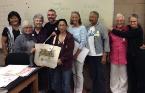 A few of the participants in class with John. L to R: Photo by Melanie Campbell-Carter, © 2016. 
