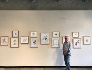 Andrew Mitchell with final exhibition display.