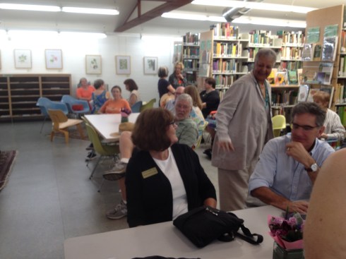BAGSC Members and their guests gathered in the Arboretum Library for the artists' walk-through, led by Matt Ritter.