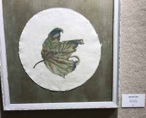 Leaf in mixed media, © 2017, Rita Hopper.