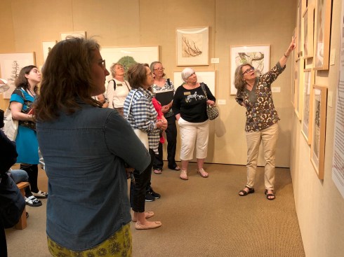 Carol Woodin talking about the artwork in the "Out of the Woods" exhibition.